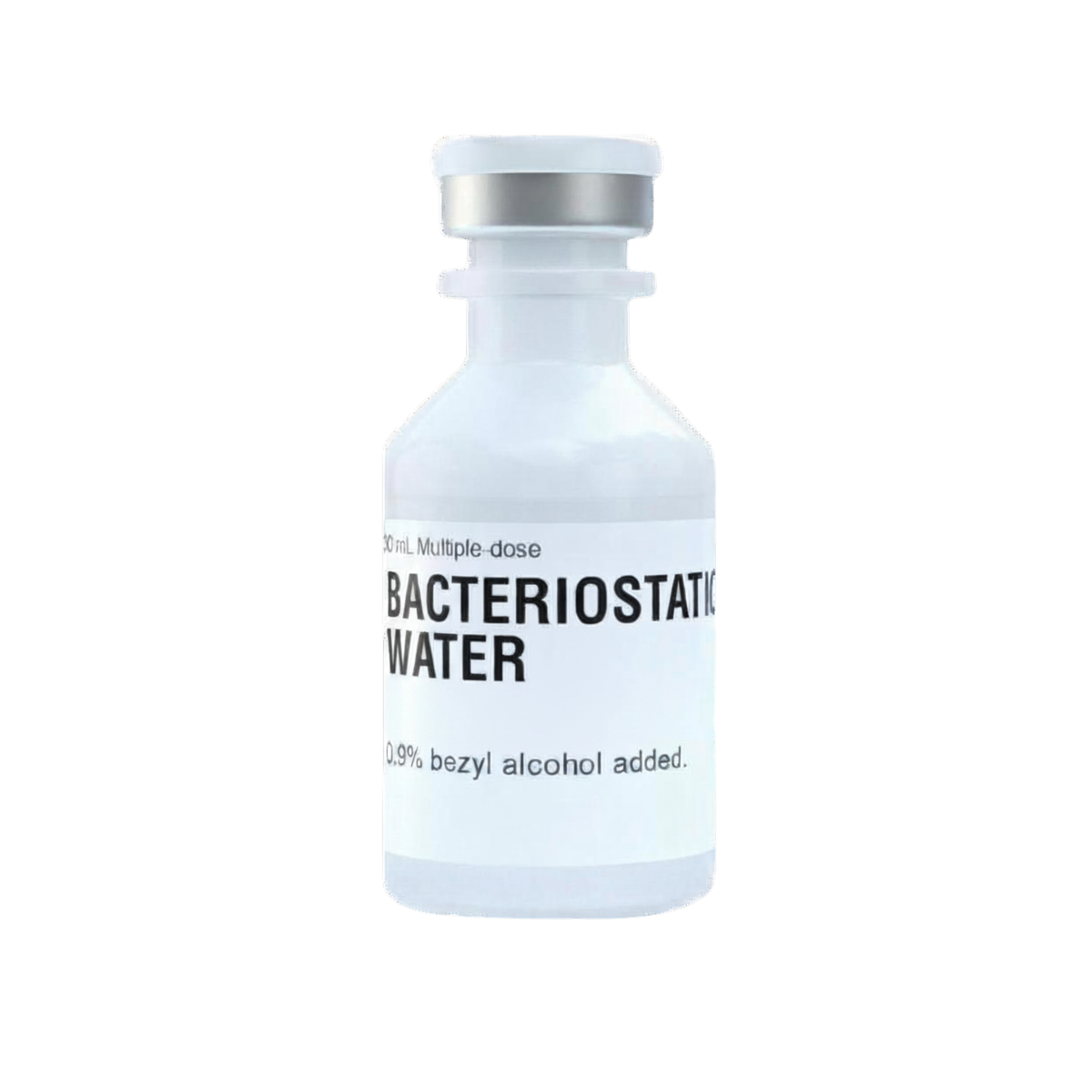 Bacteriostatic water 30mL vial for reconstitution and mixing of peptides and powders